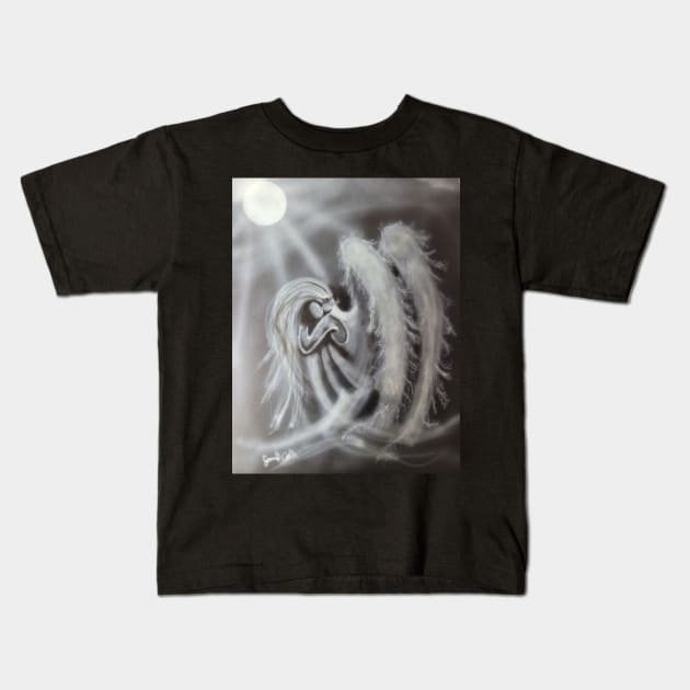 Airbrush angel Kids T-Shirt by JMC Designs 